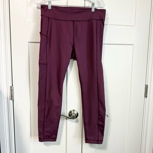 Columbia women’s Purple maroon burgundy 11 7/8 Leggings size large Norwood